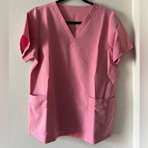 Mandala Women's Pink, One Pocket Scrub Top